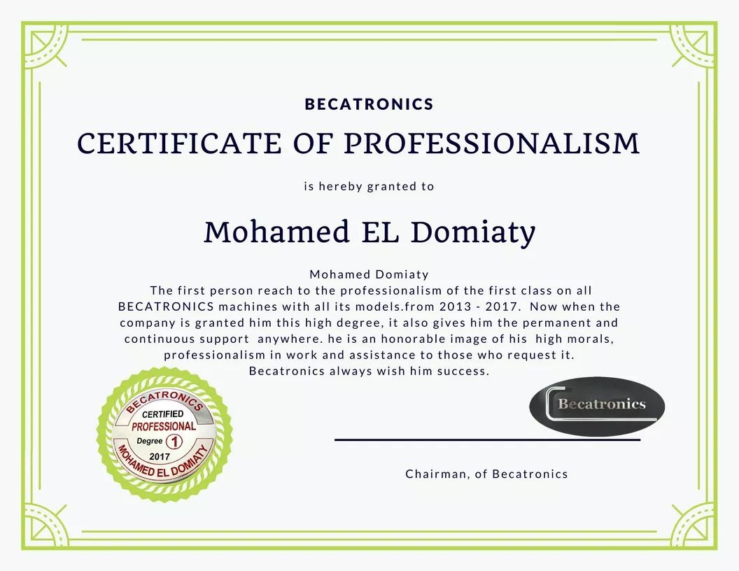 certification